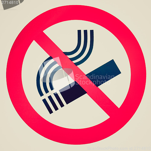 Image of Retro look No smoking sign