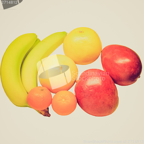 Image of Retro look Fruits picture