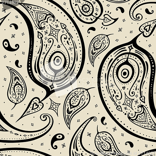 Image of Seamless Paisley background.