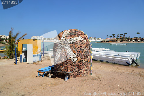 Image of starfish - symbol of El Gouna on shuttle boat