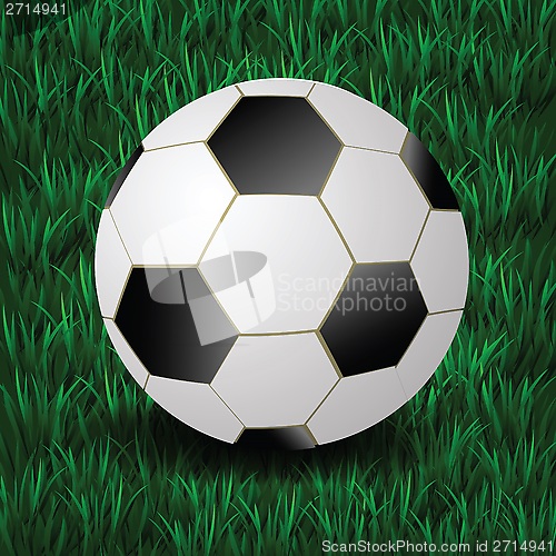 Image of football on a grass background