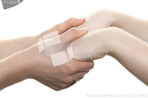 Image of hands holding each other