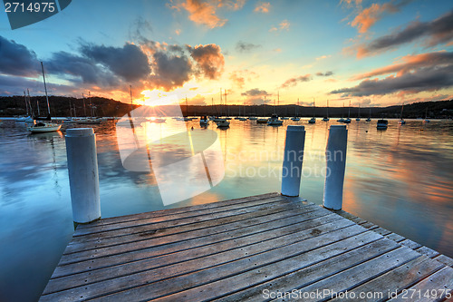 Image of Sunset at Point Frederocl wharf