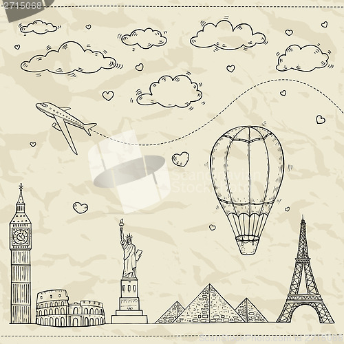 Image of Travel and tourism illustration.