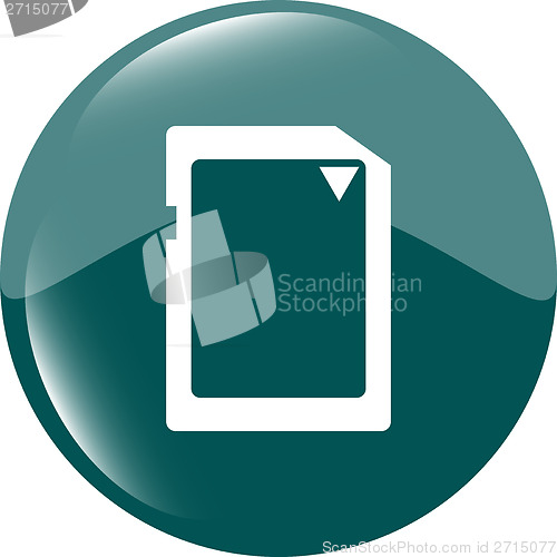 Image of Simple web icon: compact memory card button