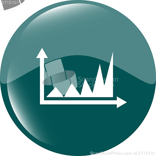 Image of Diagram icon web button, business concept