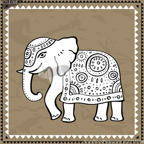 Image of Ethnic elephant.  Indian style.