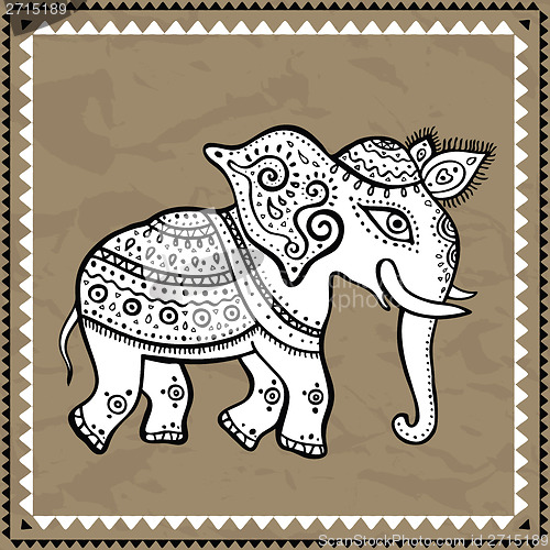 Image of Ethnic elephant.  Indian style.