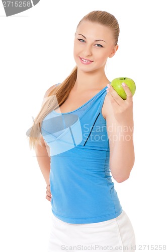Image of Girl with apple