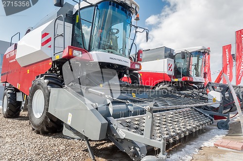 Image of Agricultural machinery exhibition. Tyumen. Russia