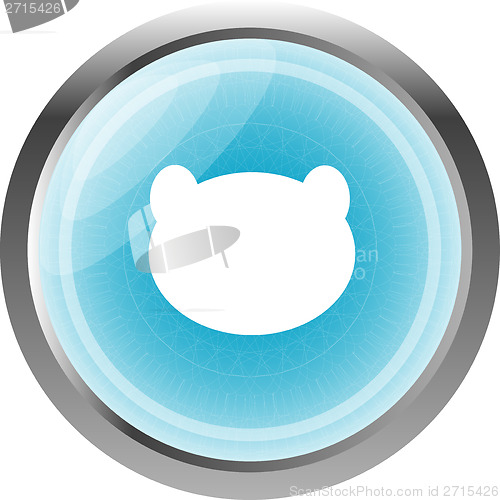 Image of Teddy Bear Toy Head web icon isolated on white