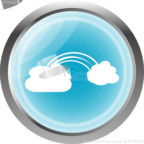 Image of Abstract cloud web icon isolated on white
