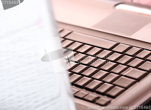 Image of Modern and stylish laptop. 