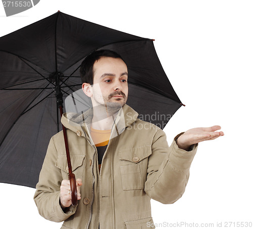 Image of Man with umbrella