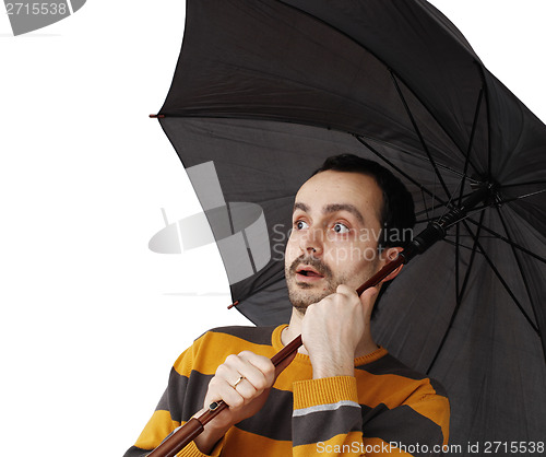 Image of Man with umbrella