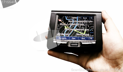 Image of Gps in a man hand.