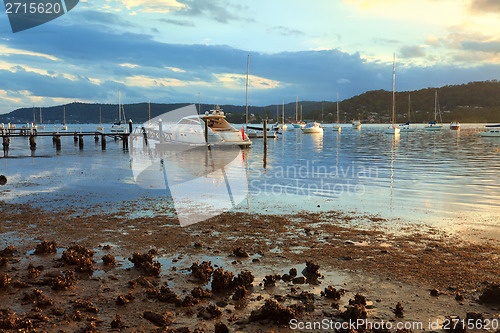 Image of Boat moorings in the afternoon sun