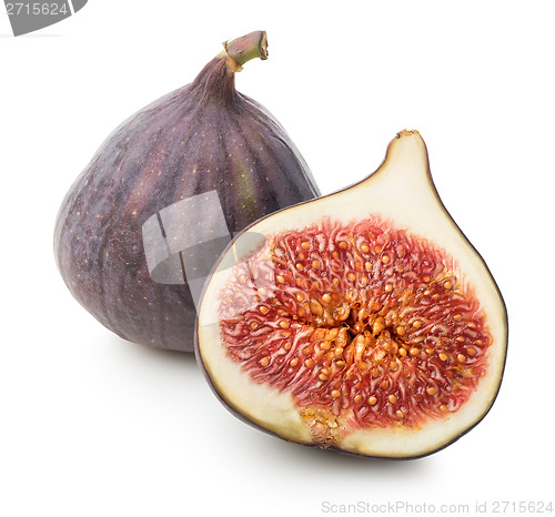 Image of Juicy figs with leaf