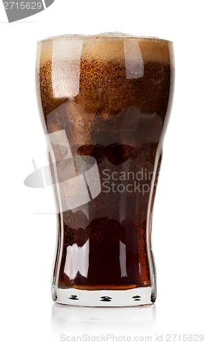 Image of Cola with ice cubes isolated