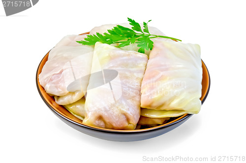 Image of Cabbage stuffed with parsley in a dish