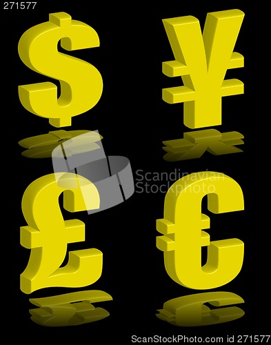 Image of money symbols gold