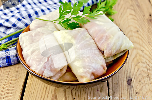 Image of Cabbage stuffed with parsley on the board