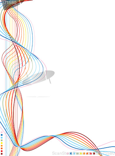 Image of rainbow warp white