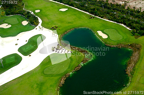 Image of Elevevated view of golf course