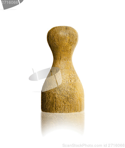 Image of Wooden pawn with a painting