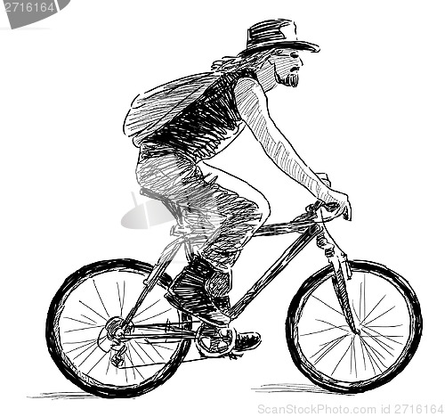 Image of man on a cycle