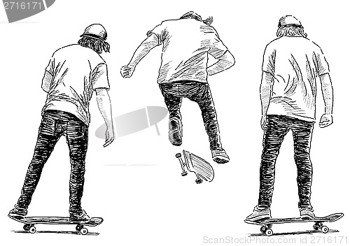 Image of teenager skateboarding