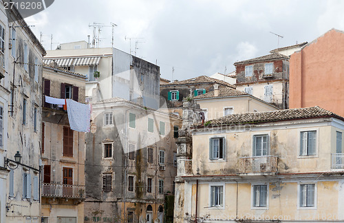 Image of Crumbling buildings in Corfu