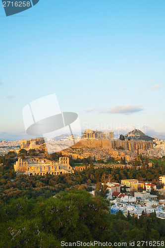 Image of Acropolis in the evening 