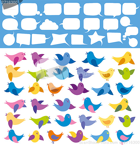 Image of Vector Card With Birds