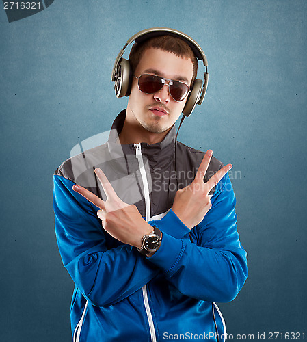 Image of Man in Glasses With Headphones