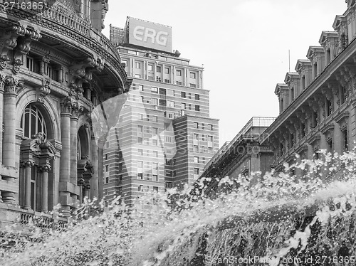 Image of Black and white Piacentini skyscraper