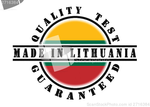 Image of Quality test guaranteed stamp 