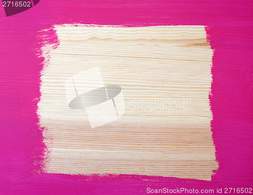 Image of Roughly painted border on pine board