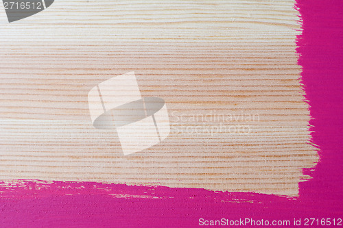 Image of Hand-painted border on two sides of pine board
