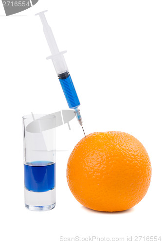 Image of Injection of orange fruit
