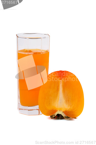 Image of Fresh persimmon juice in glass