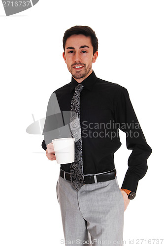Image of Man with coffee mug.