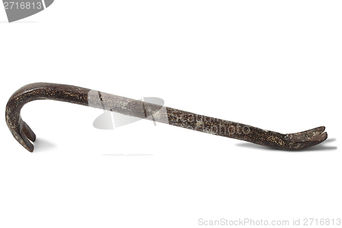 Image of Old rusty crowbar