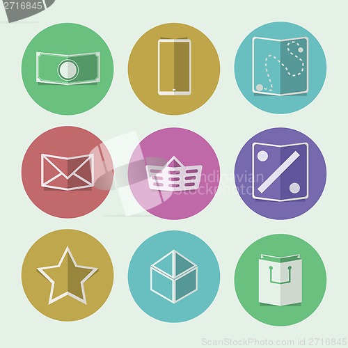 Image of Flat icons for online store