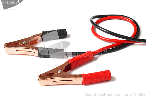Image of Jumper cables on white
