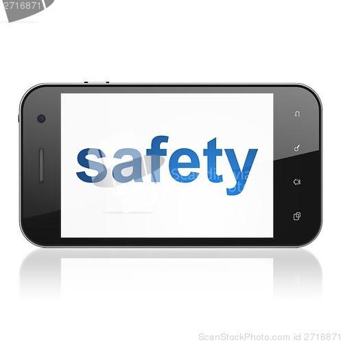 Image of Safety concept: Safety on smartphone