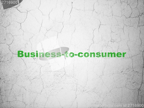 Image of Finance concept: Business-to-consumer on wall background