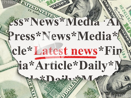 Image of News concept: Latest News on Money background