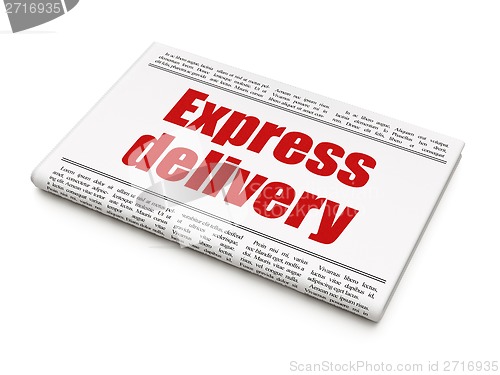 Image of Business concept: newspaper headline Express Delivery