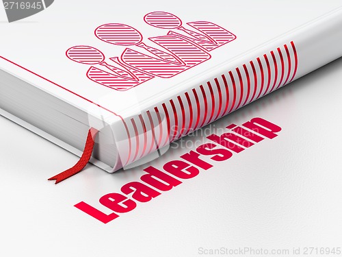Image of Business concept: book Business People, Leadership on white background